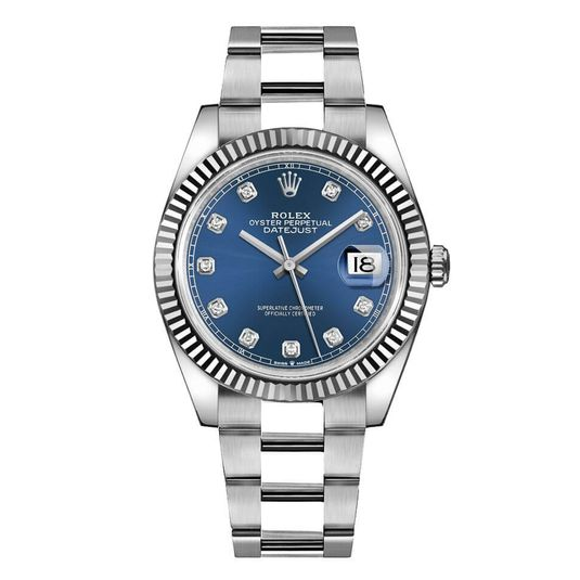 Rolex Datejust 41 Blue Diamond Dial Watch 126334-0015