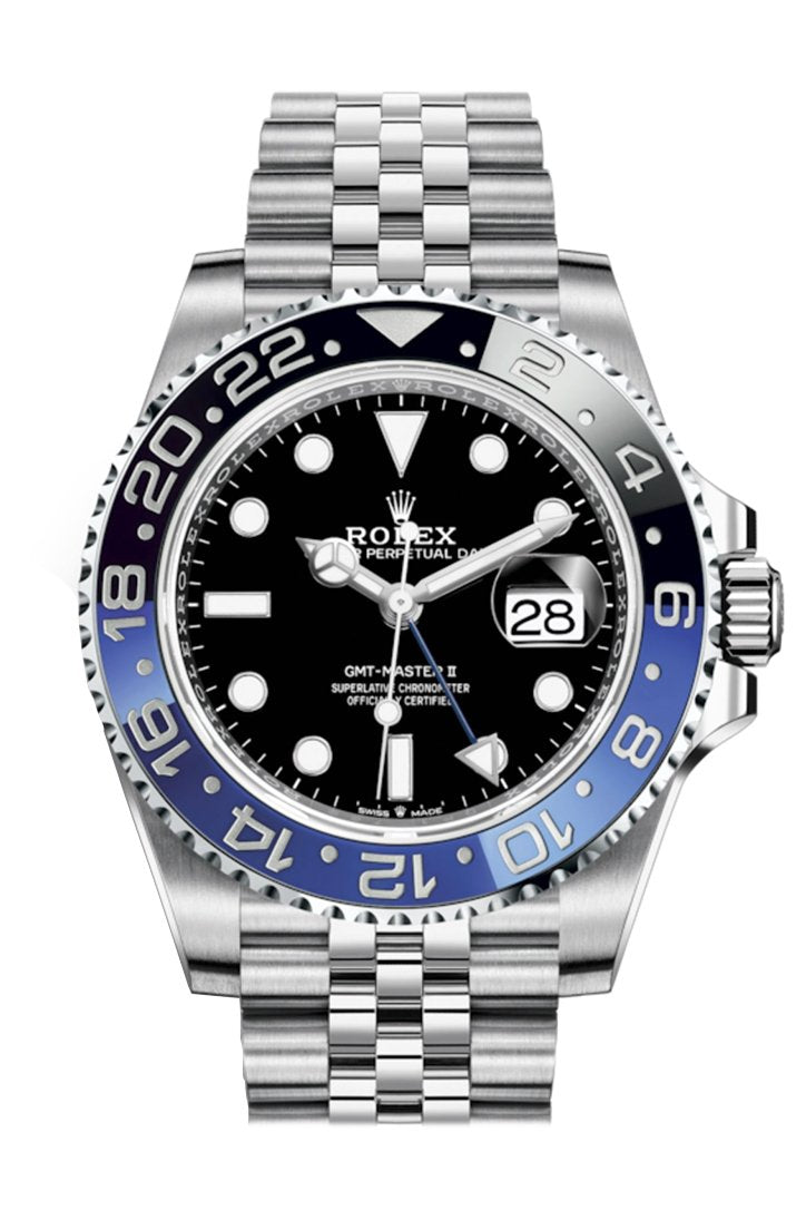 Rolex GMT Master II Pepsi Black Dial Stainless Steel Mens Watch 126710blro-0001