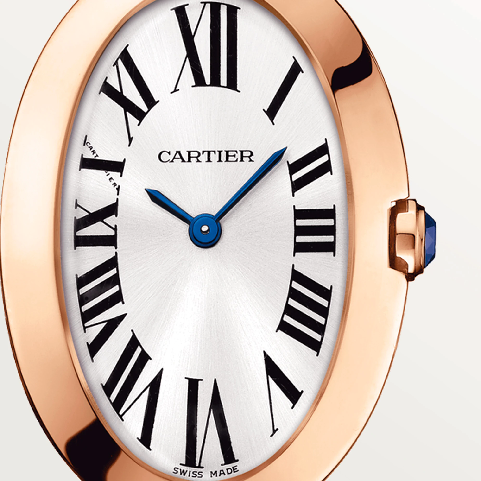 Cartier Baignoire 18K Rose Gold Ladies Watch, W8000007