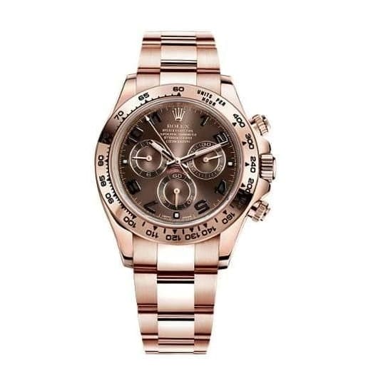 Rolex Daytona, Chocolate dial, Engraved Bezel, Oyster bracelet, Rose gold Watch 116505 choc