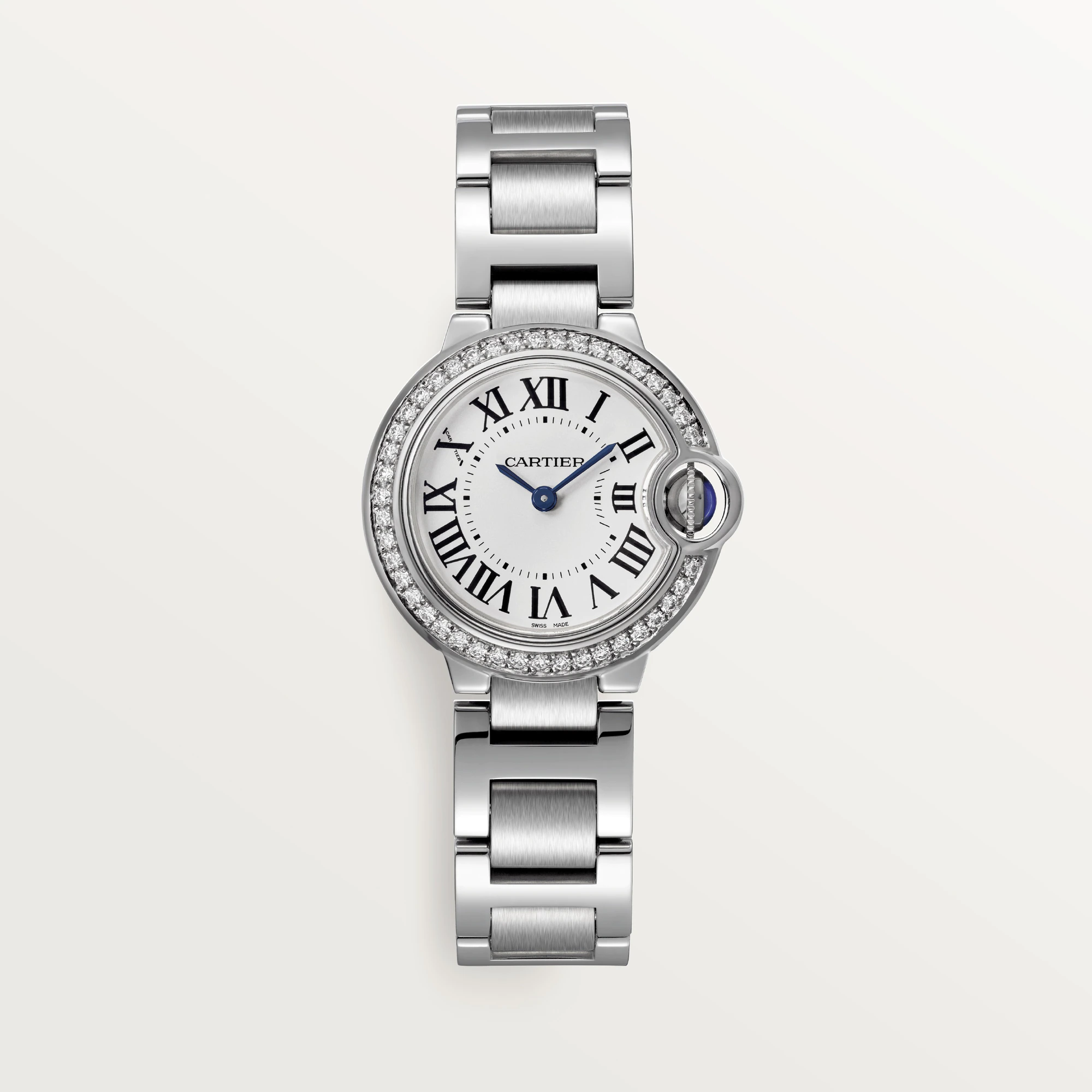 Cartier Ballon Bleu Stainless Steel & Diamonds Lady’s Watch, W4BB0015