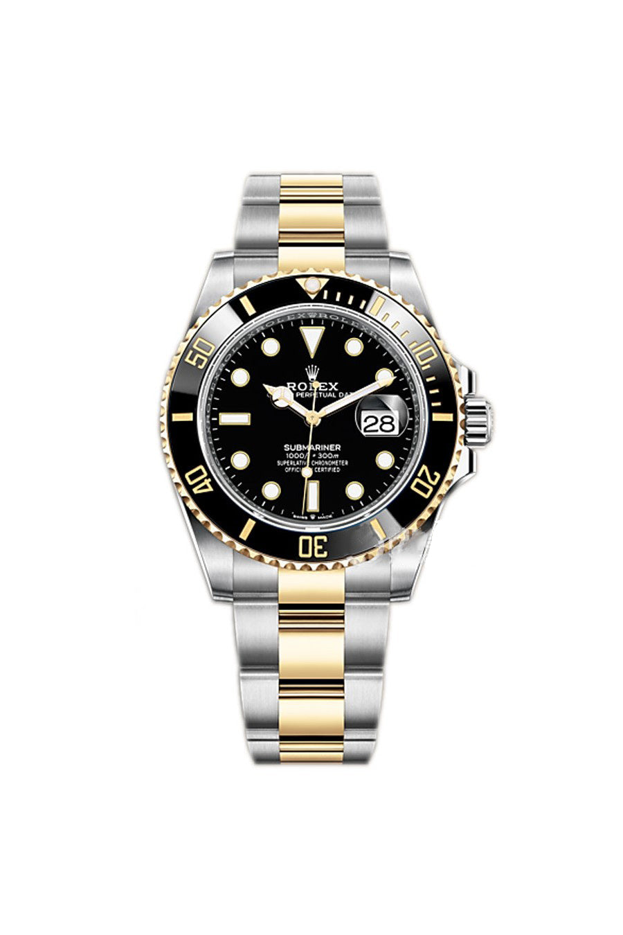 Rolex Submariner 41 Black Dial Stainless Steel and 18K Yellow Gold Bracelet Automatic Men's Watch 126613LB