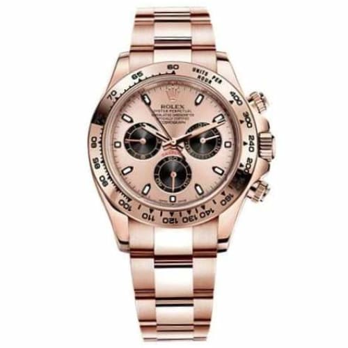 Rolex Daytona, Pink dial, Engraved Bezel, Oyster bracelet, Rose gold Watch 116505-0009