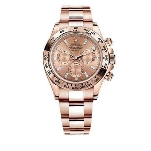 Rolex Daytona, Pink dial, Engraved Bezel, Oyster bracelet, Rose gold Watch 116505-0012
