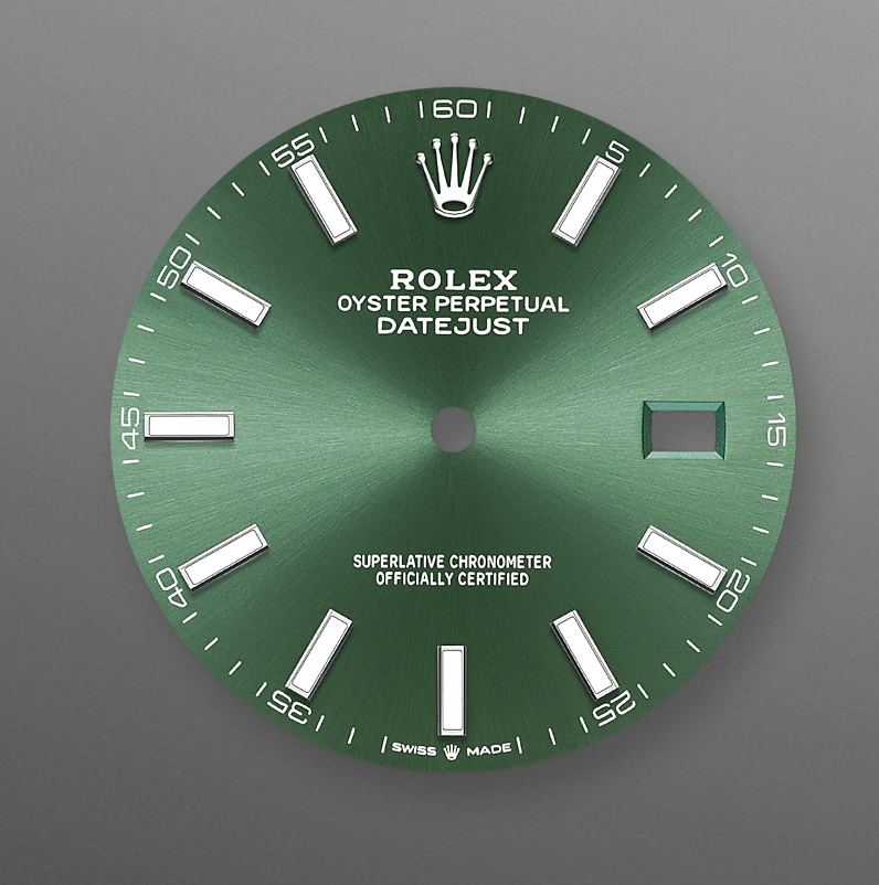 Rolex Datejust 41 Green Dial Oystersteel and White Gold Men's Watch 126334