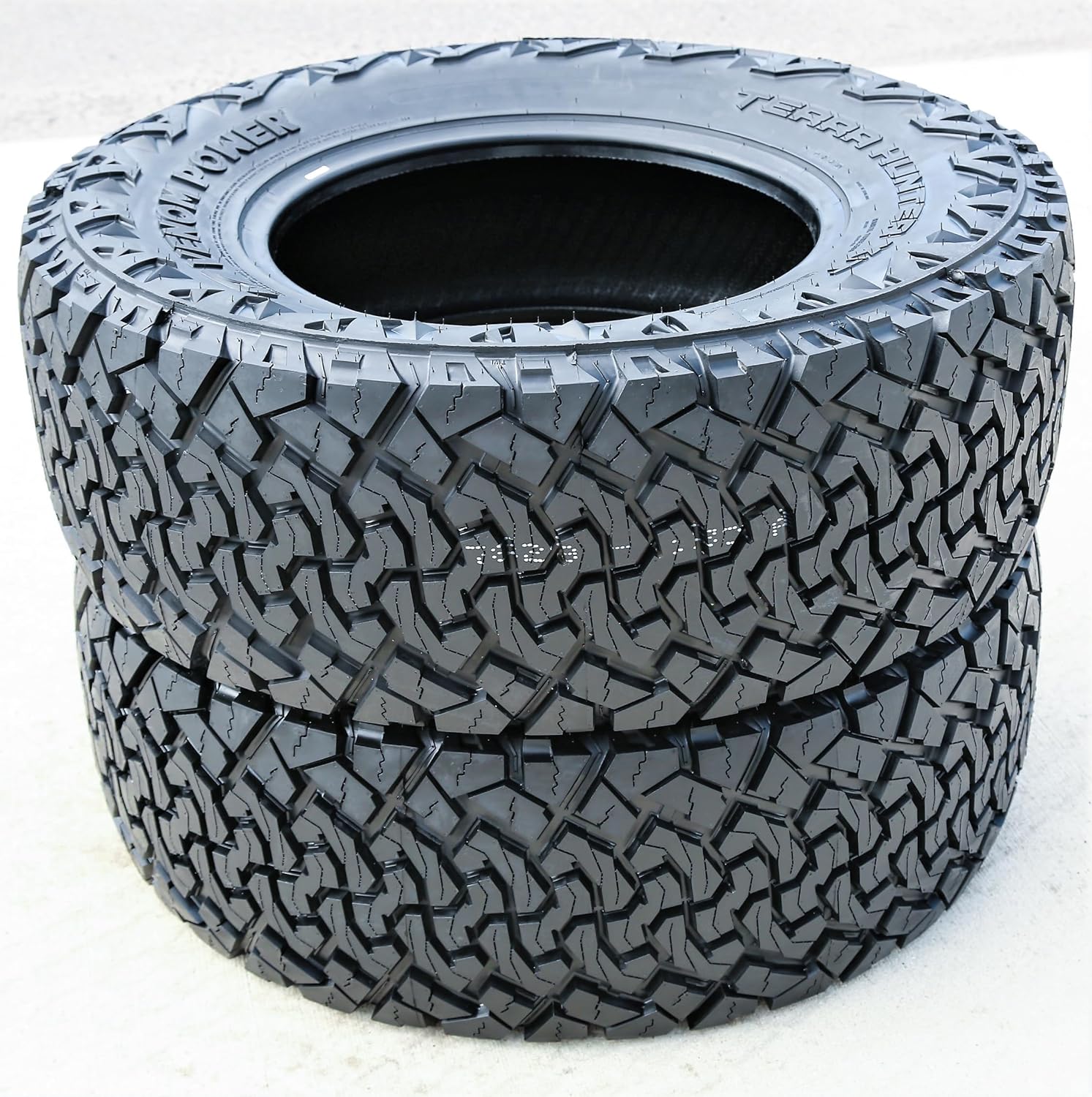 Venom Power Terra Hunter X/T XT All-Terrain Mud Light Truck Radial Tire-35X12.50R20LT 35X12.50X20 35X12.50-20 121R Load Range E LRE 10-Ply BSW Black Side Wall