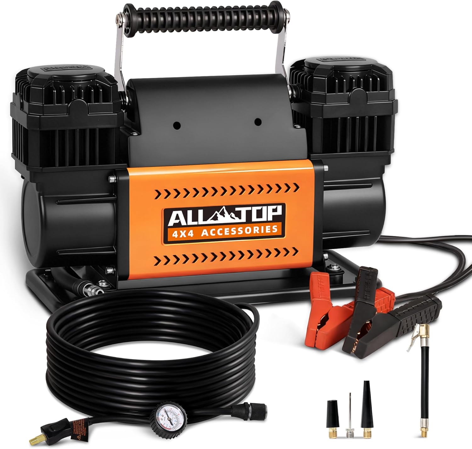 ALL-TOP Dual Cylinder Air Compressor with Digital Pressure Gauge Tire Inflator Kit, 12V Portable Inflator 12.35ft³/Min, Offroad Air Pump for Truck Tires, Heavy Duty Max 150 PSI for 4x4 Vehicle & RV