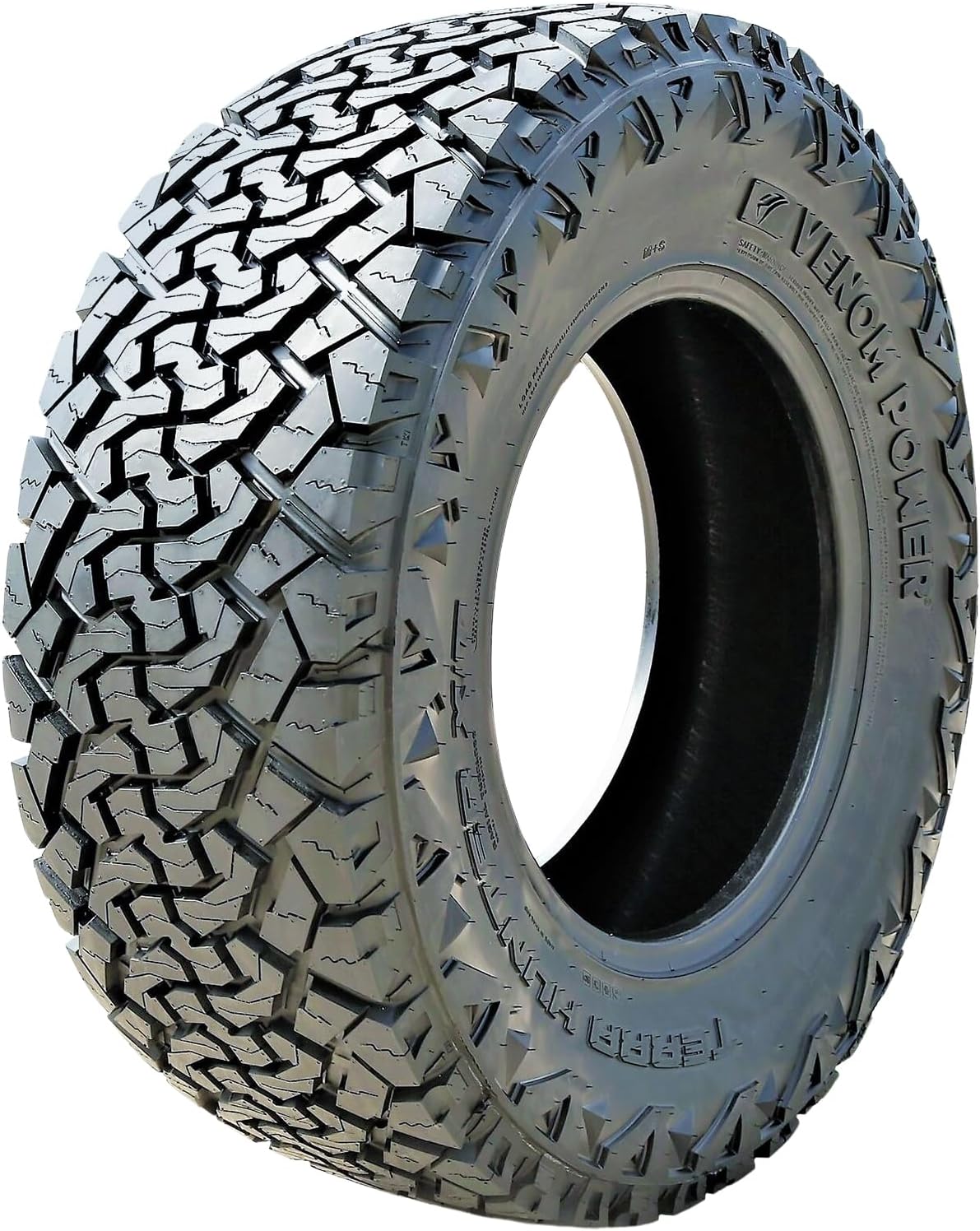 Venom Power Terra Hunter X/T XT All-Terrain Mud Light Truck Radial Tire-35X12.50R20LT 35X12.50X20 35X12.50-20 121R Load Range E LRE 10-Ply BSW Black Side Wall