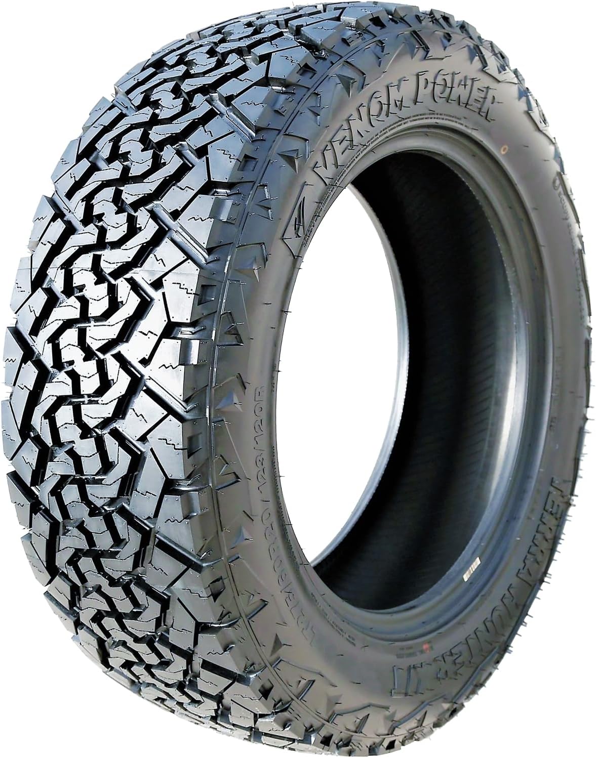 Venom Power Terra Hunter X/T XT All-Terrain Mud Light Truck Radial Tire-35X12.50R20LT 35X12.50X20 35X12.50-20 121R Load Range E LRE 10-Ply BSW Black Side Wall