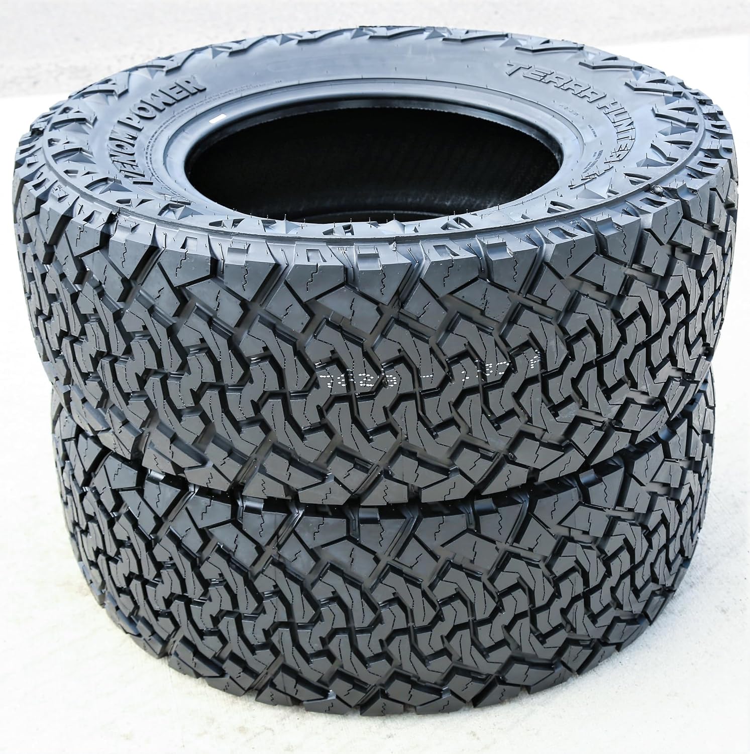 Venom Power Terra Hunter X/T XT All-Terrain Mud Light Truck Radial Tire-35X12.50R20LT 35X12.50X20 35X12.50-20 121R Load Range E LRE 10-Ply BSW Black Side Wall