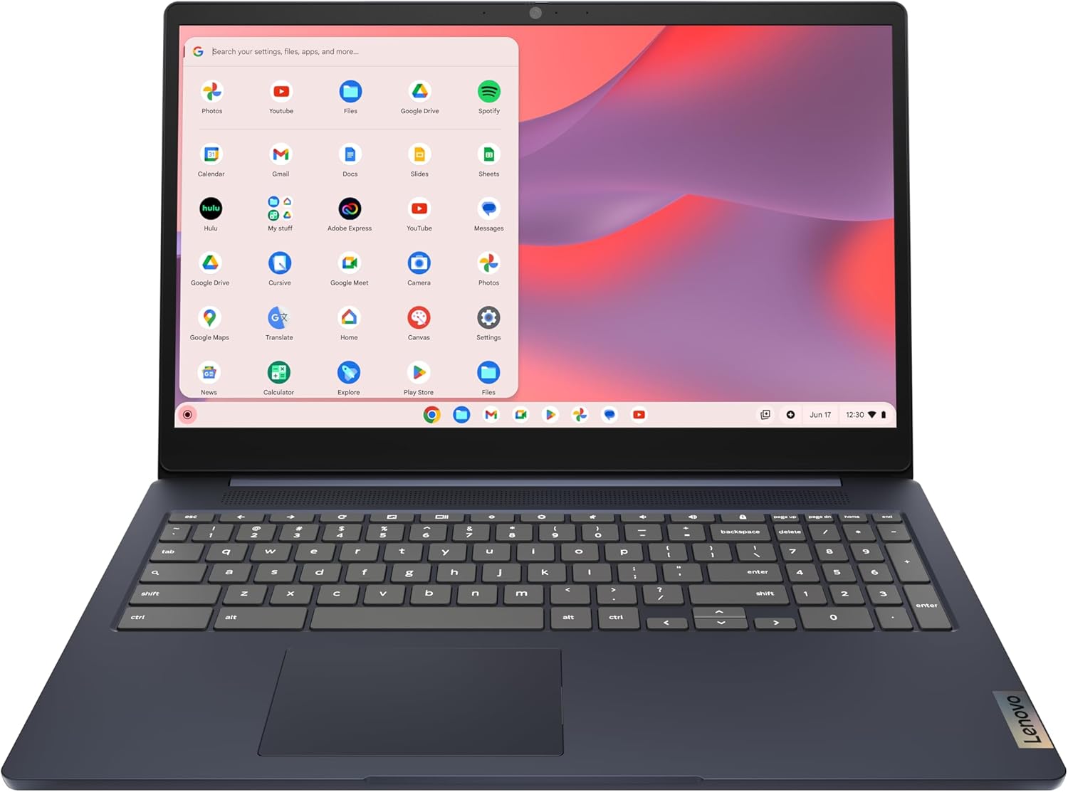 Lenovo IdeaPad 3i Chromebook, 15.6” FHD Display, Intel Celeron N4500, 8GB RAM, 64GB eMMC, 1920x1080 px, 720p Camera, Chrome OS, Abyss Blue