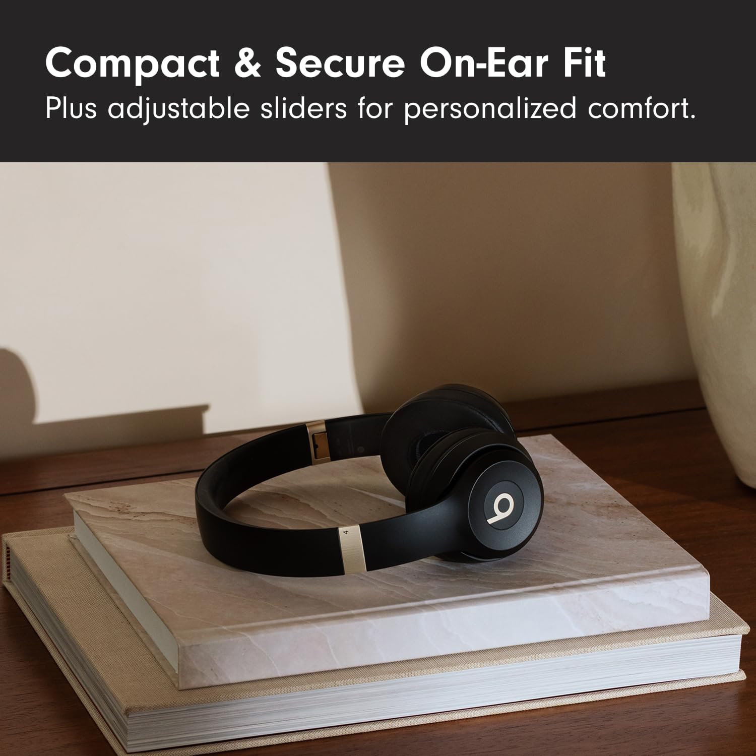 Beats Solo 4 - Wireless On-Ear Bluetooth Headphones, Up to 50-Hour Battery Life, Ultra-Lightweight Comfort, Powerful and Balanced Sound, Apple & Android Compatible - Matte Black