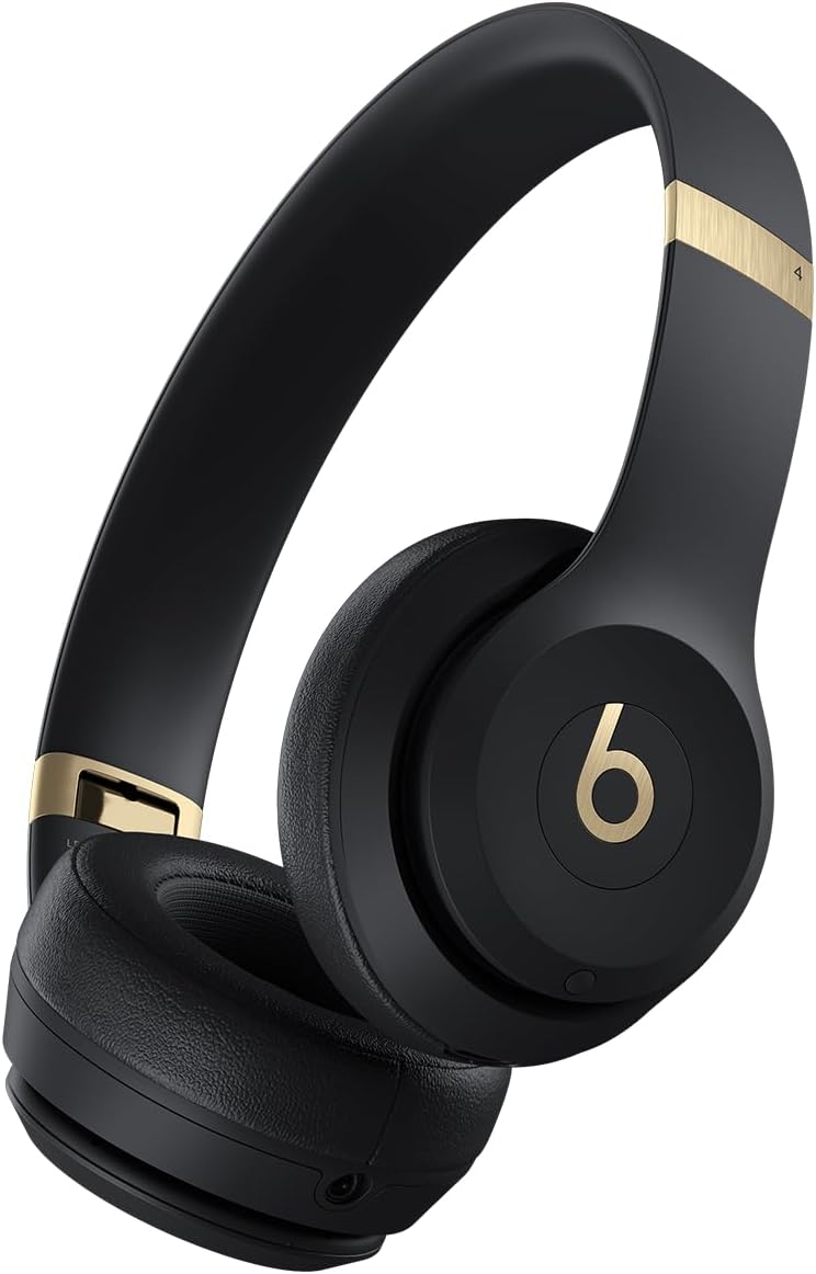 Beats Solo 4 - Wireless On-Ear Bluetooth Headphones, Up to 50-Hour Battery Life, Ultra-Lightweight Comfort, Powerful and Balanced Sound, Apple & Android Compatible - Matte Black