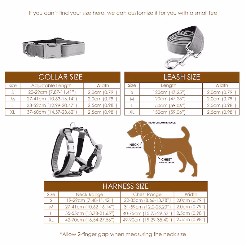 100% Cotton Dog Collar, Custom Lace H-Style Dog Harness with Name, Velvet Dog Poop Bag, Leash, for Wedding, Different Combo