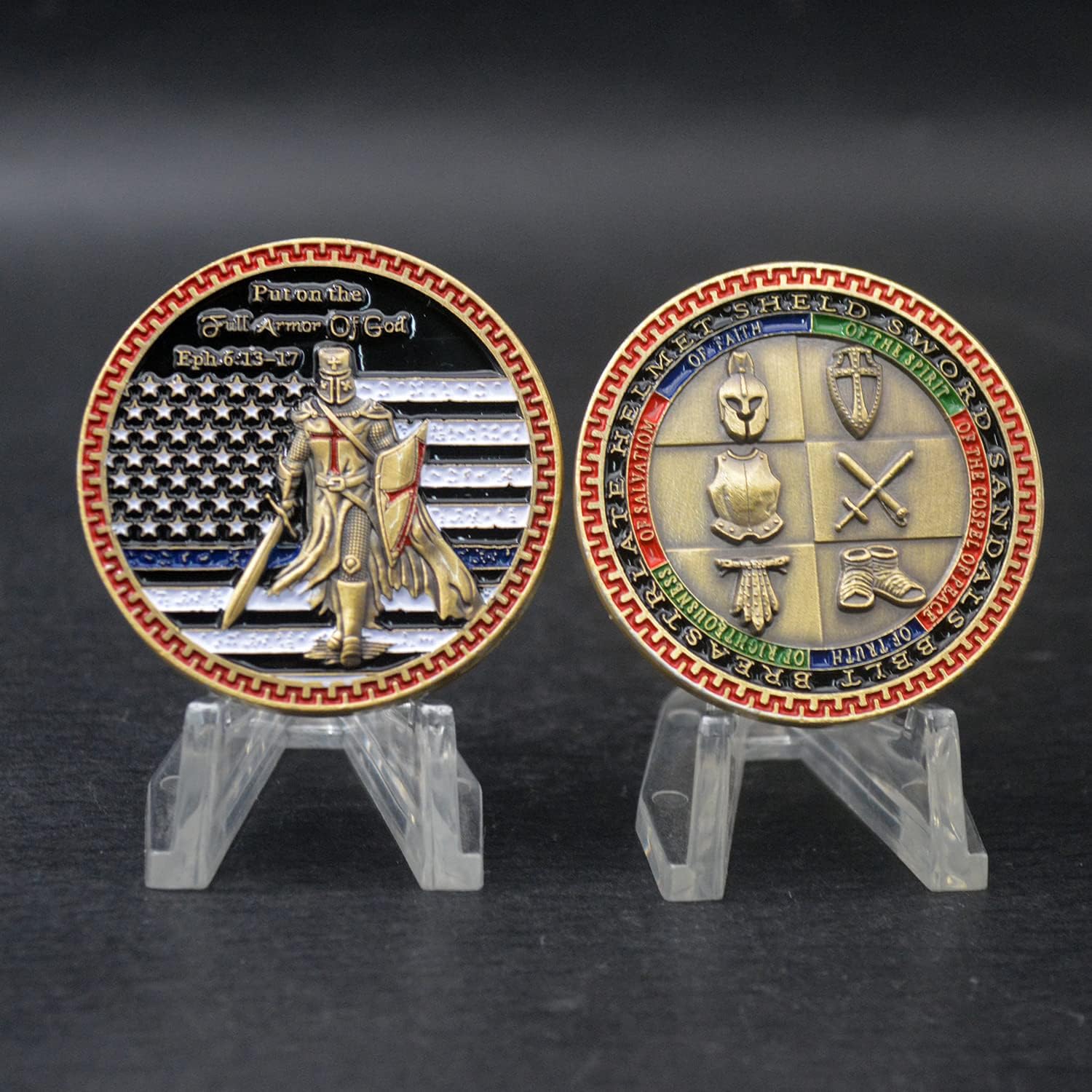 Put On The Whole Armor of God Challenge Coin 3D Prayer Commemorative Coin